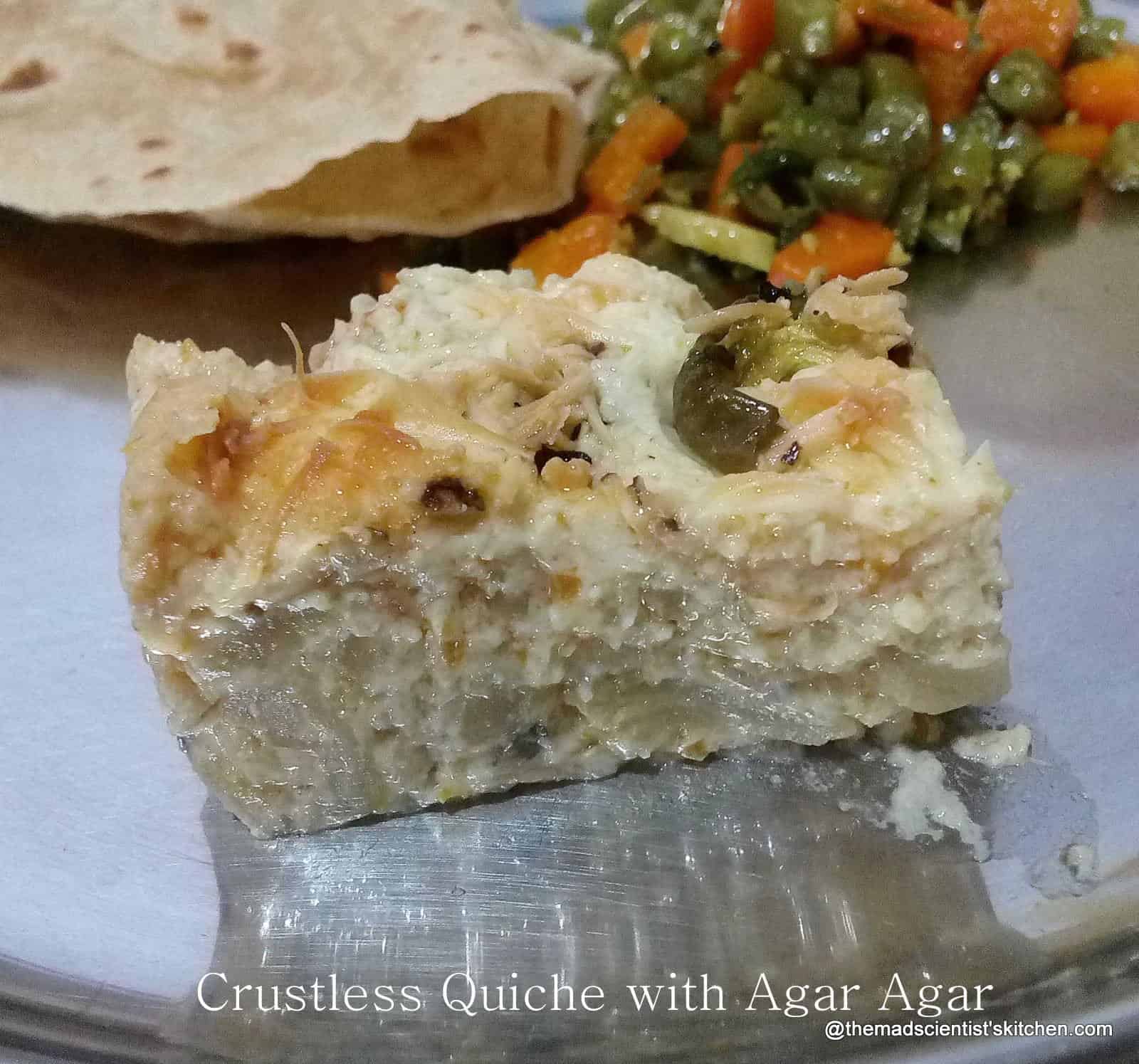 Crust-less Cauliflower and Mushroom Quiche