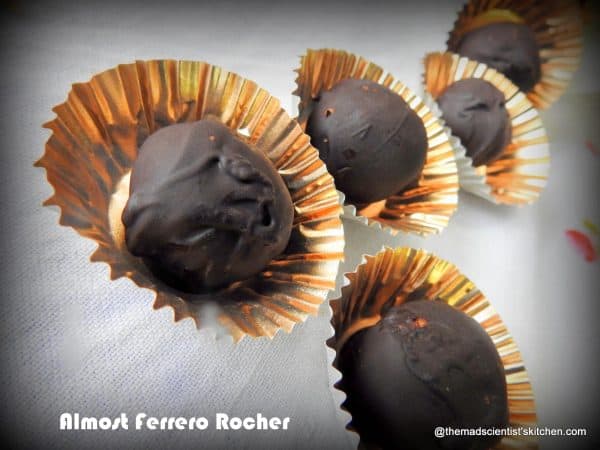 Almost Ferrero Rocher Chocolate with nutella and wafer
