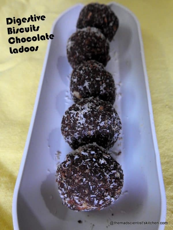Digestive Biscuits Chocolate Ladoos Chocolate Ladoos, #4 ingredient, biscuit, coconut