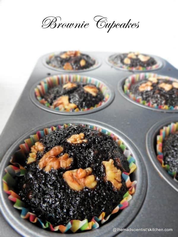 Brownie Cupcakes Cupcakes that are brownies with nuts
