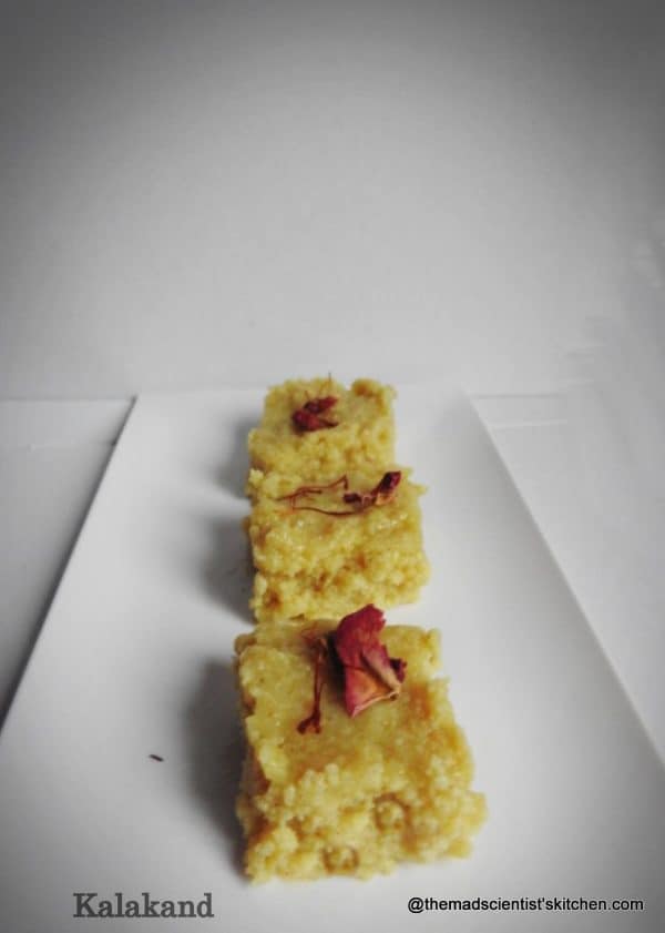 Kalakand Mishri-mawa, milk cake, qalaqand