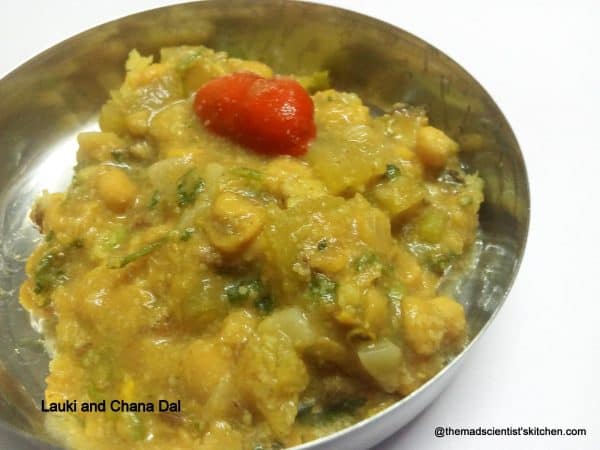 Lauki aur channa dal Bottle Gourd and Bengal Gourd Vegetable