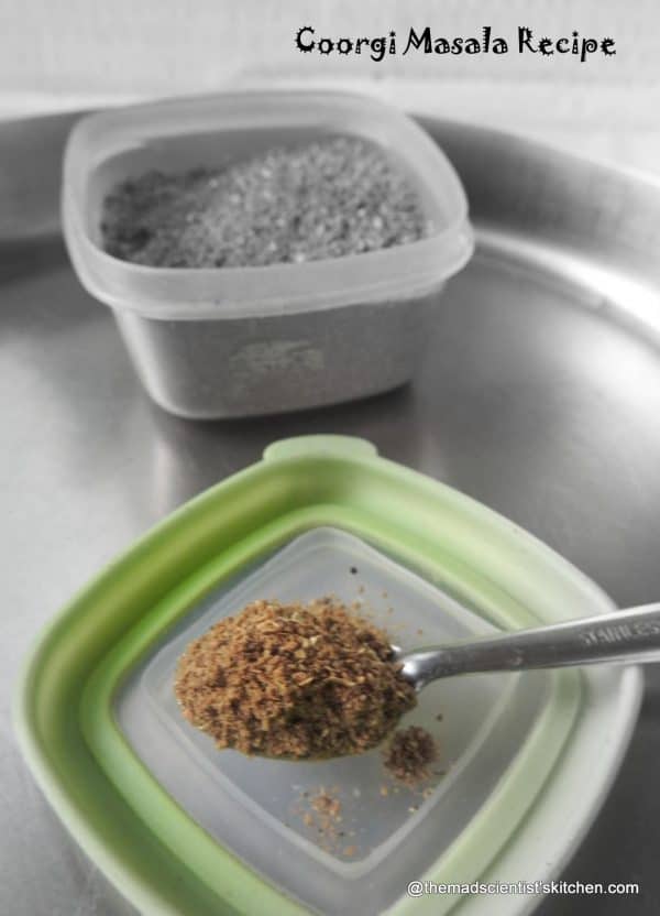 Coorgi Masala Recipe Coorgi Masala Recipe, Condiment