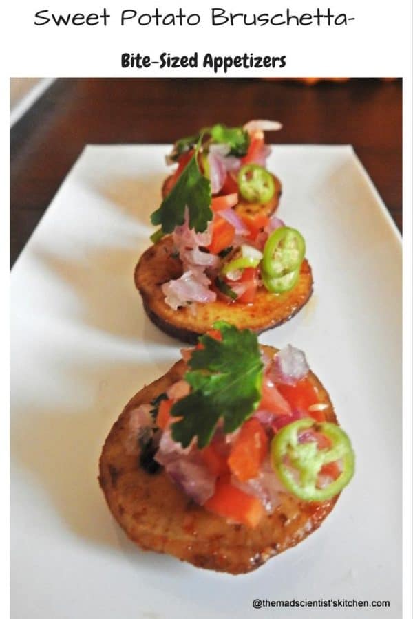 Sweet Potato Bruschetta- Bite-Sized Appetizers Sweet Potato Bruschetta, Bite-Sized Appetizers