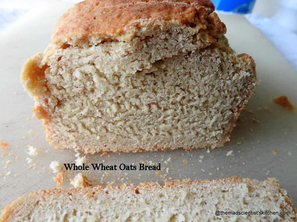 Whole Wheat Oats Bread #BreadBakers