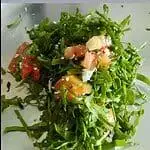 A serving of palak salad