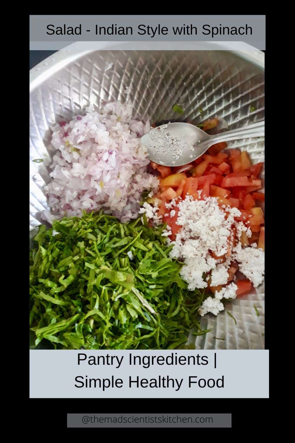 The making of Palak salad