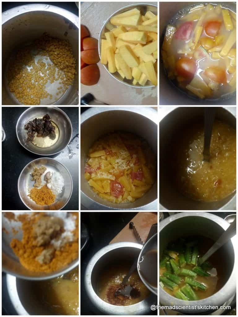 Huli, How to make Huli, Vegetable Lentil Stew