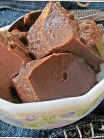 Egg-free Chocolate Pudding made from agar-agar