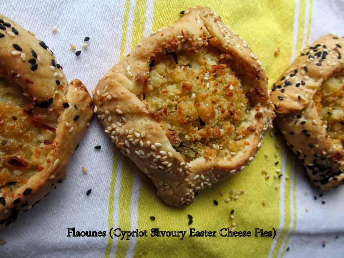 Flaounes (Cypriot Savoury Easter Cheese Pies)