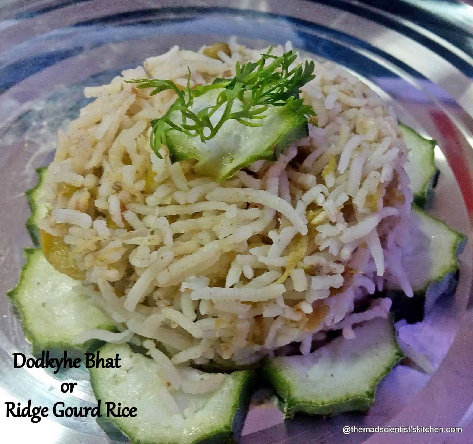 Simple and flavourful rice from ridge gourd