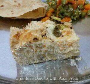 Quiche, egg-less and crust-less