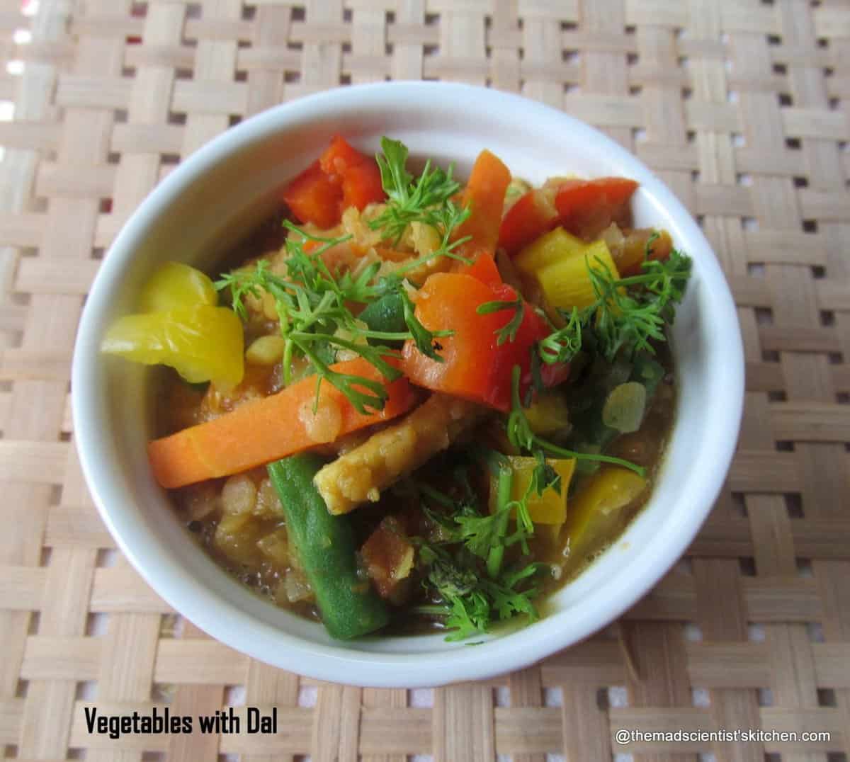 Vegetables with Dal The Mad Scientists Kitchen