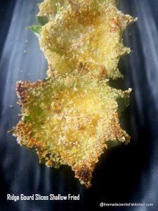 Ridge Gourd Shallow Fried, Tuari Shallow Fried