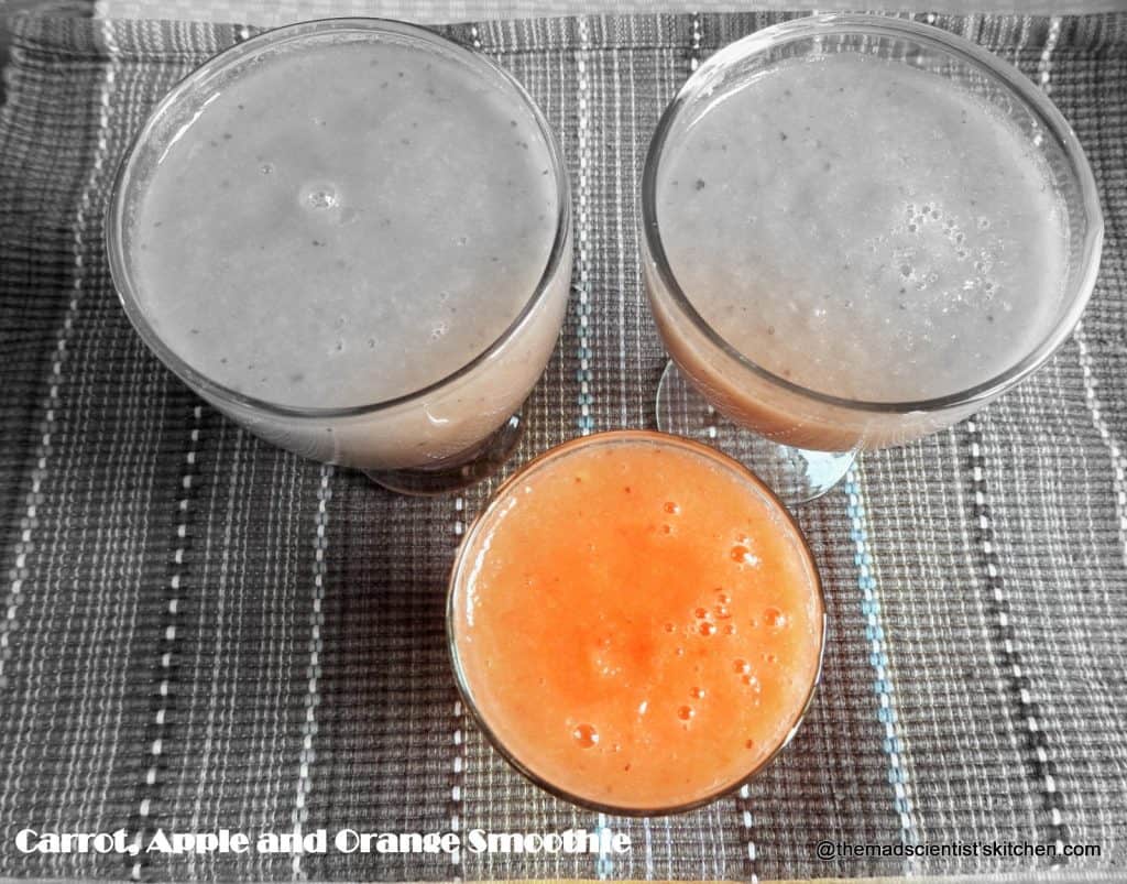 Carrot, Apple and Orange Smoothie, Dairy free