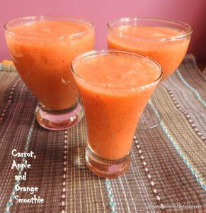 Carrot, Apple and Orange Smoothie, Dairy free