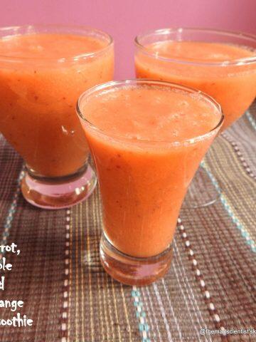 Carrot, Apple and Orange Smoothie, Dairy free