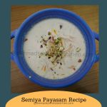 A warm, creamy bowl of Semiya Payasam garnished with golden roasted cashews and raisins, infused with cardamom and saffron.