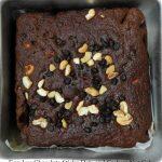 Egg-less Chocolate Sticky Date and Cashew Nut Cake