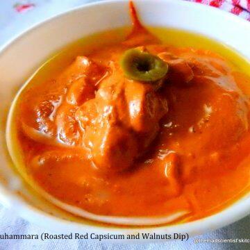 Muhammara (Roasted Red Capsicum and Walnuts Dip)