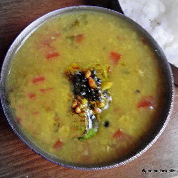 Dal made with garlic flavour