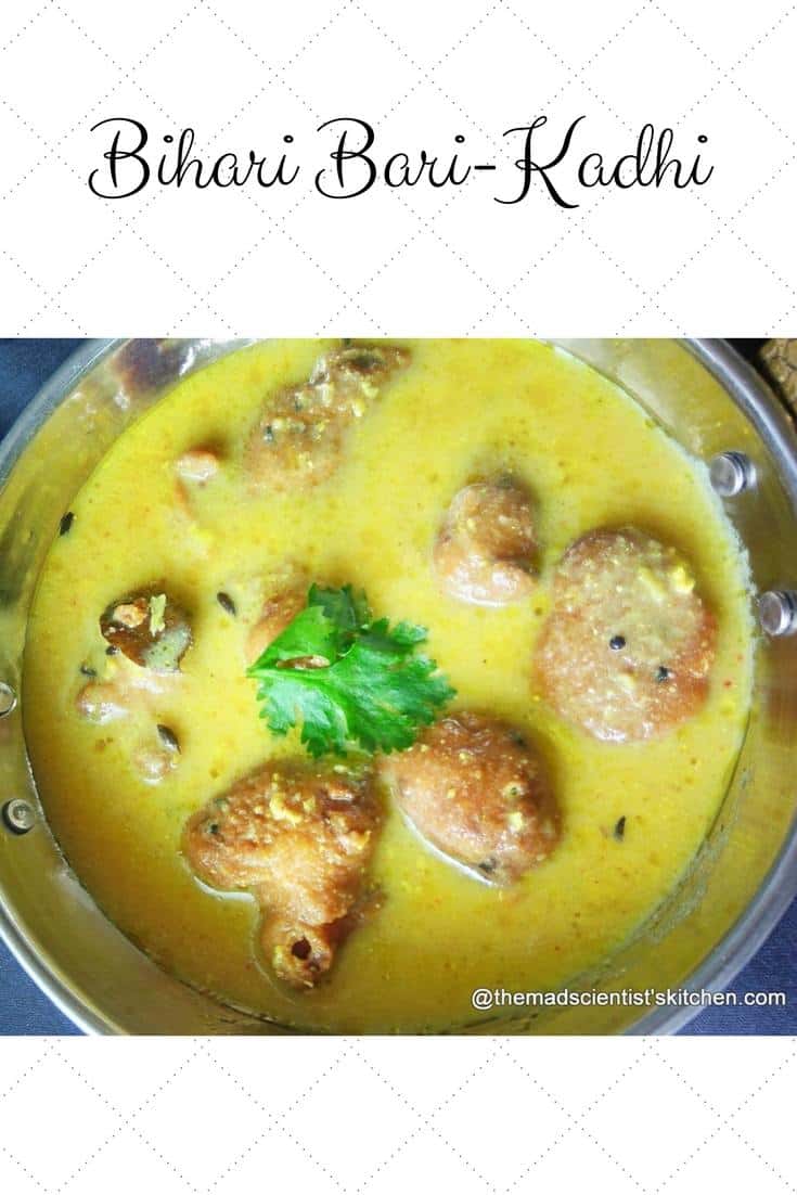 Bihari Bari-Kadhi/Badi-Kadhi Recipe