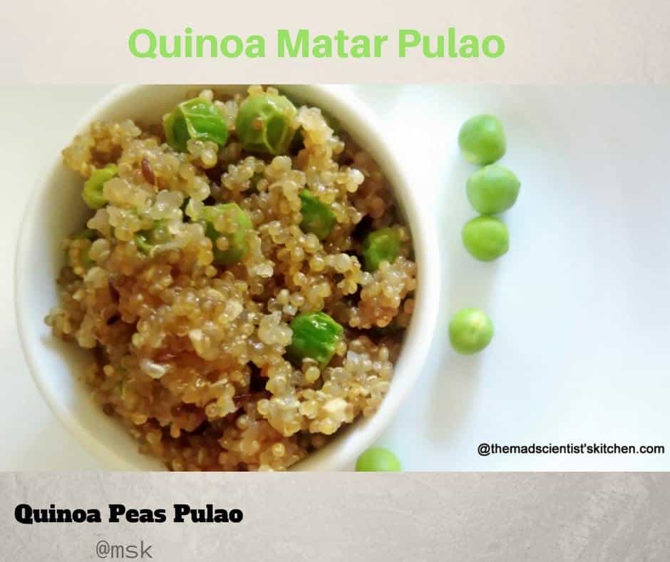 Quinoa Matar Pulao,Quinoa Peas Pulao