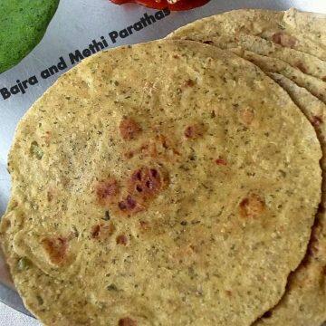 Bajra and Methi Parathas, Pearl Millet and Fresh Fenugreek Leaves Paratha, Pearl Millet Recipe