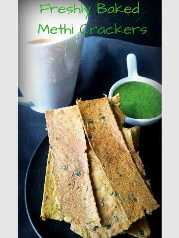 Freshly Baked Methi Crackers,Baked Methi Mathri,#Bread-Bakers