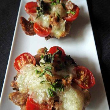 Stuffed Portabella Mushrooms,Caprese style Mushrooms