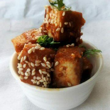 Honey Sesame Tofu, Bean curd Honey Sesame, vegetarian sides