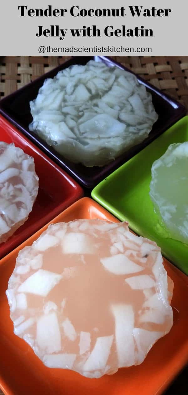 Tender Coconut Water Jelly with Gelatin