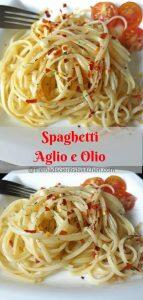 Spaghetti Aglio e Olio, spaghetti with garlic and oil