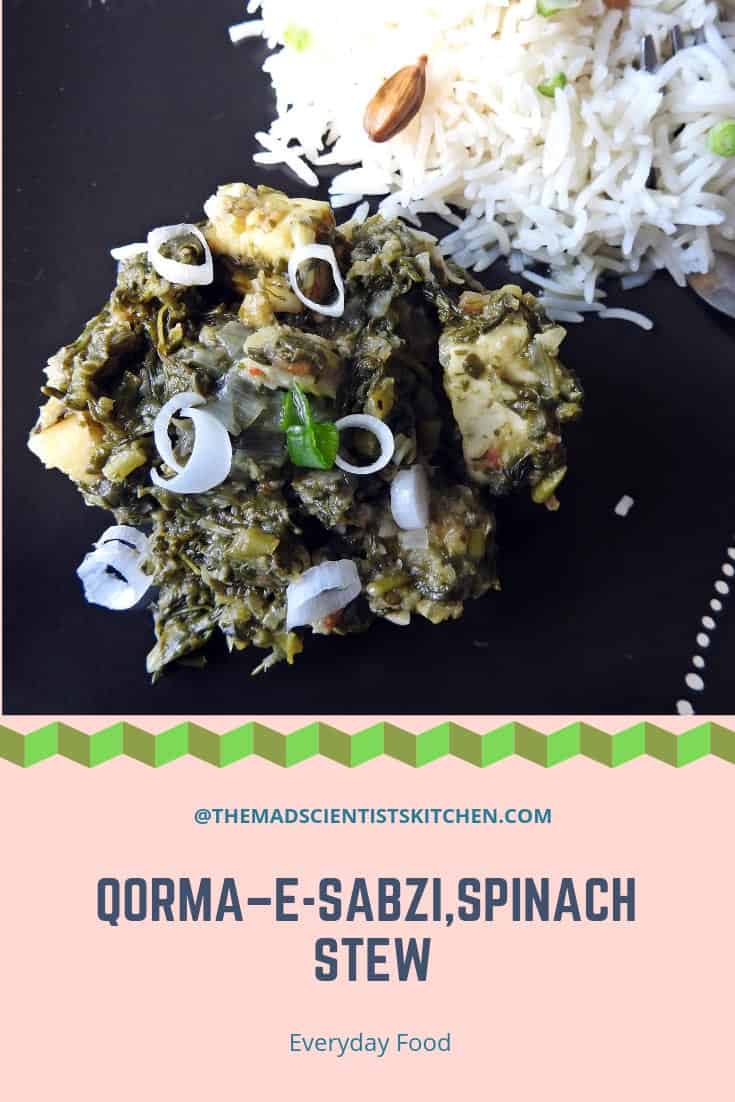 Qorma-e-Sabzi | How to make Spinach Stew