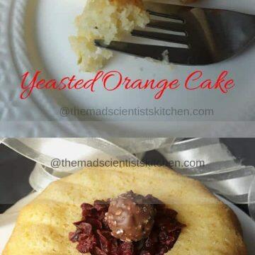 Yeasted Orange Cake,Baked, No leaveners,