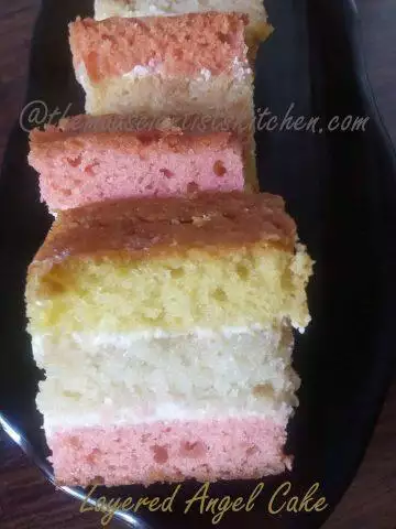 Layered Angel Cake, British, Dessert