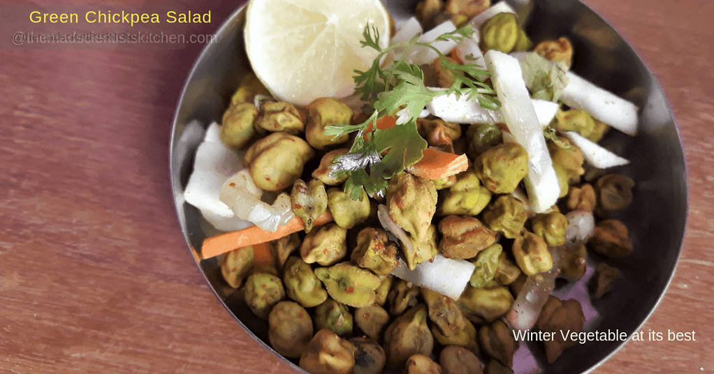 Fresh Hara Chana Chaat,Green Chickpea Salad, Harbara, Kadli 