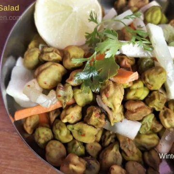 Fresh Hara Chana Chaat,Green Chickpea Salad, Harbara, Kadli