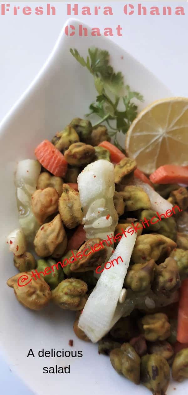 Fresh Hara Chana Chaat|Green Chickpea Salad -msk