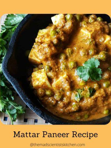 Serve some matar paneer or mutter paneer with rotis
