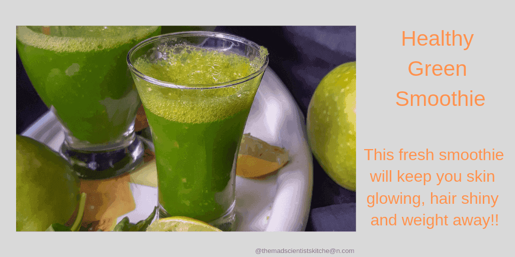 A shot of green smoothie