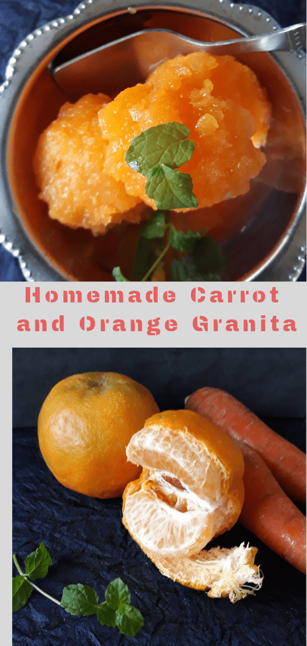 Homemade Carrot and Orange Granita