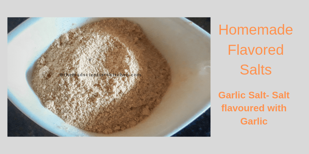 Salt flavoured with garlic