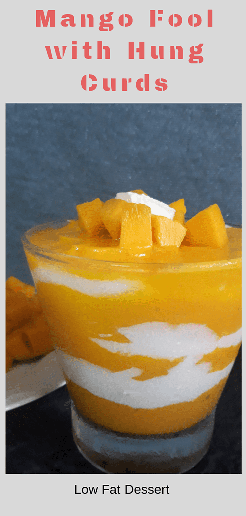 Enjoy Mangoes in a glass and layered with whipped Hung Yogurt