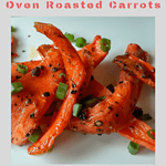 Slices of Carrots roasted after seasoning with pepper and salt