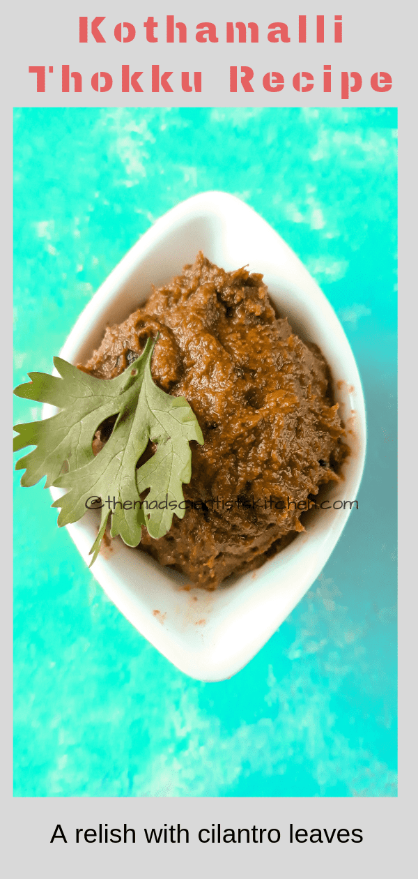 Coriander Thokku, Kothamalli Thokku Recipe The Mad Scientists Kitchen