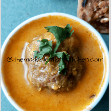 Calabash Meatballs in a mild gravy, Vegetarian dish