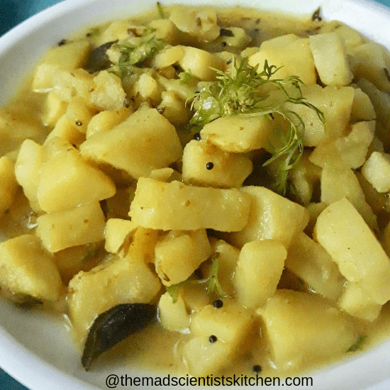 Sukhi Bhaji, a potato vegetable
