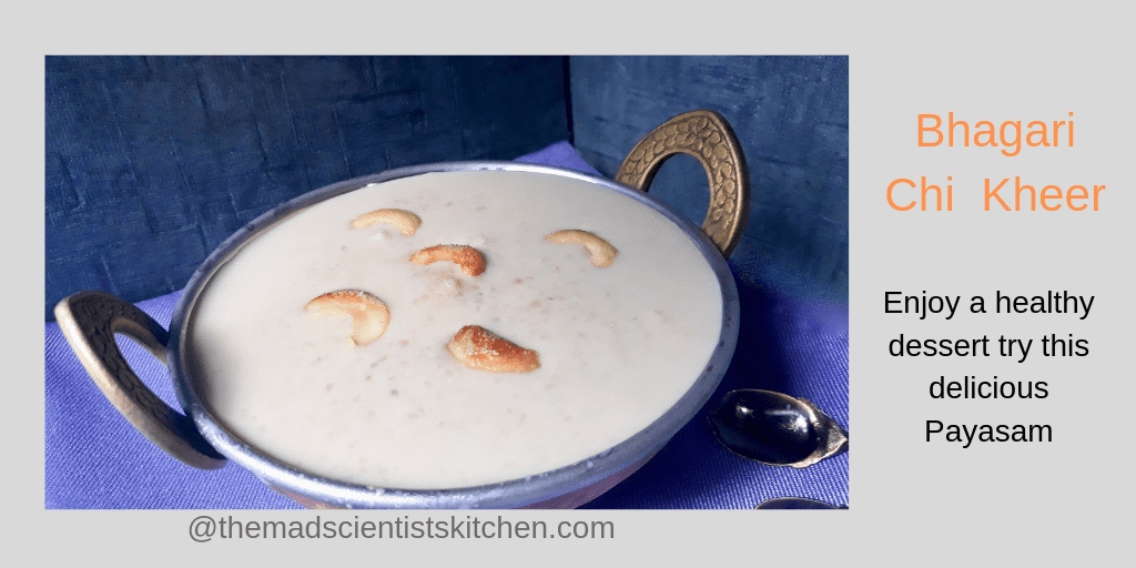 Oodalu Payasa, Barnyard millets pudding