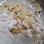 making of the cookie dough